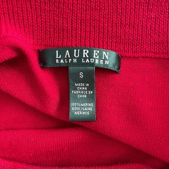 Women’s Dress Lauren Ralph Lauren Ruched 3/4 Sleeve Dress Merino Wool Dress - Picture 5 of 6